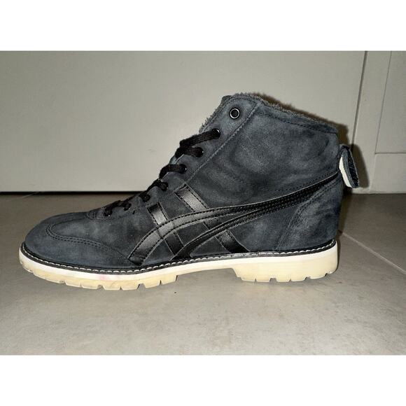 Onitsuka Tiger MEXICO Boots Mens 8 Black Suede Leather RINKAN 1183B407-001 - Picture 10 of 15